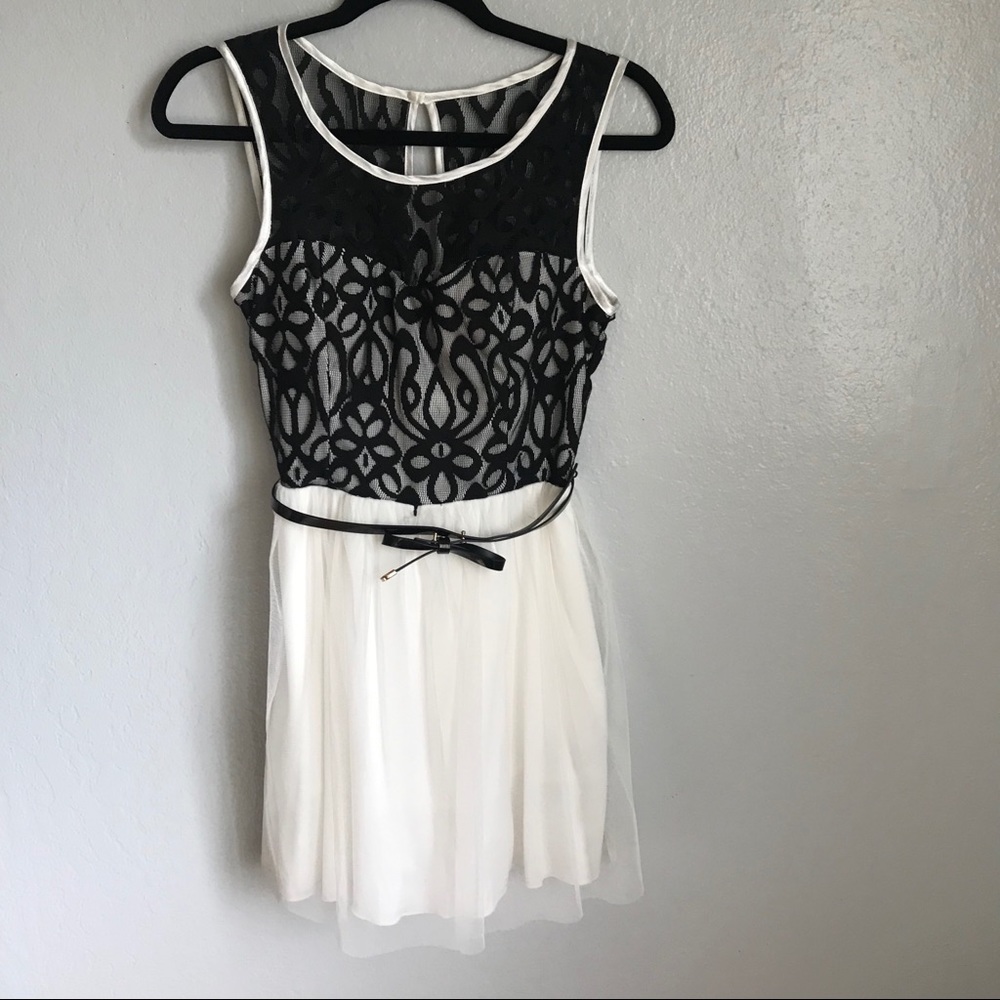 Black & white mini dress